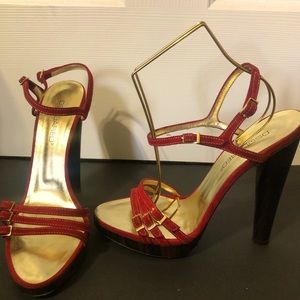 DSQUARED platform suede sandals 10